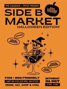 SIDE B MARKET - HALLOWEEN EDITION!